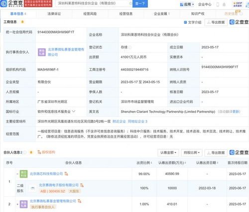 賽微電子投資4億在深圳設(shè)立科技合伙公司，拓展社會經(jīng)濟咨詢服務(wù)